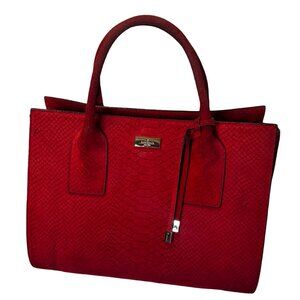 Kate Spade Red Python Elsie Exotic Street Meriwether Tote